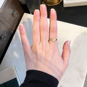 Ana Luisa ‘Cody’ 14k Signet Ring | Size 6, 14k Yellow Gold Plated